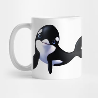 Cute Orca Drawing Mug